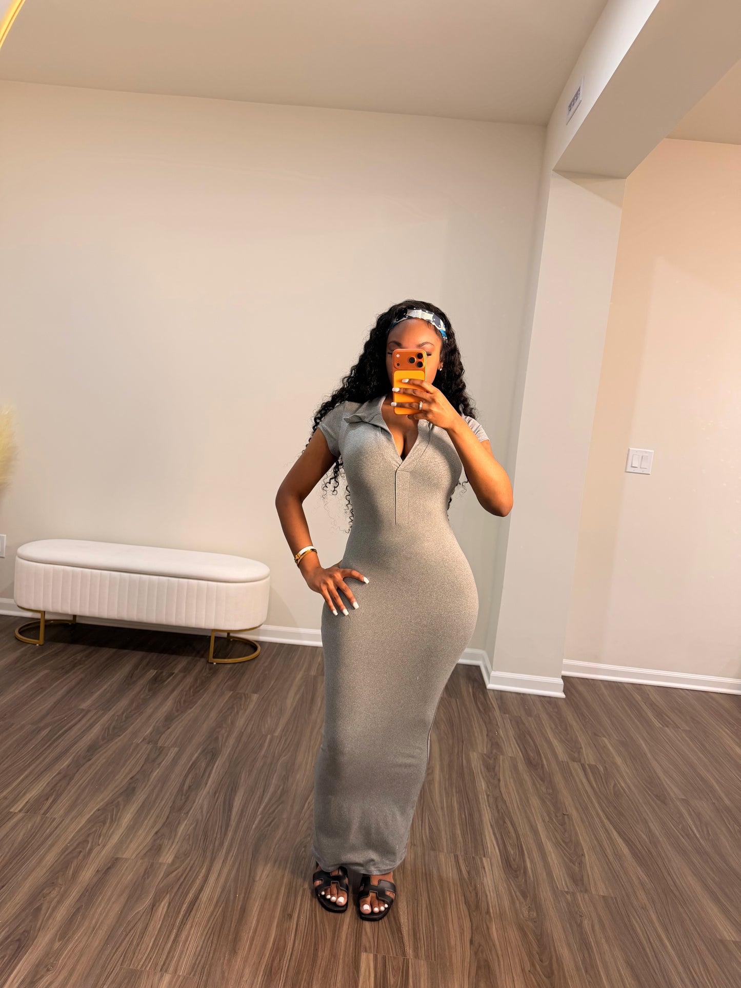 SunKiss Maxi Dress w/ Matching Headscarf
