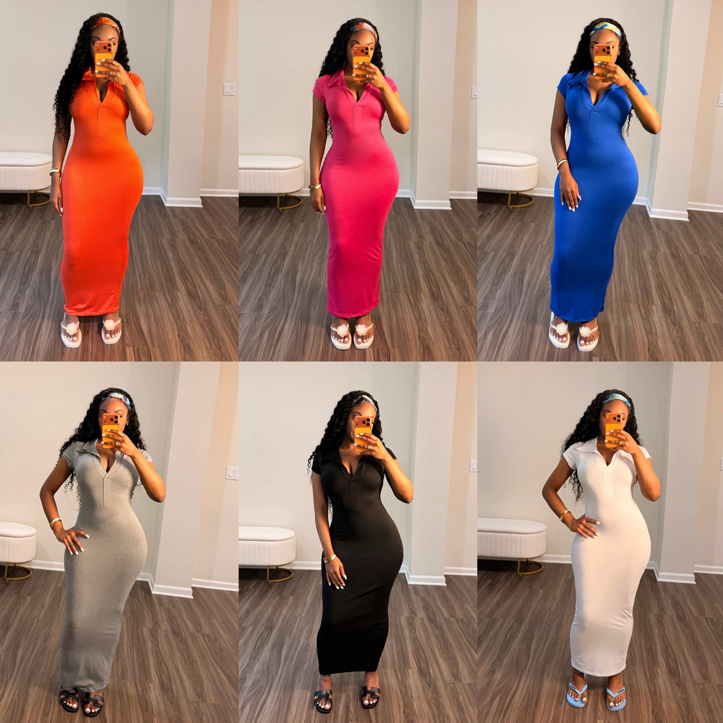 SunKiss Maxi Dress w/ Matching Headscarf