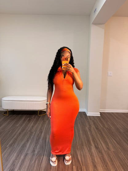 SunKiss Maxi Dress w/ Matching Headscarf