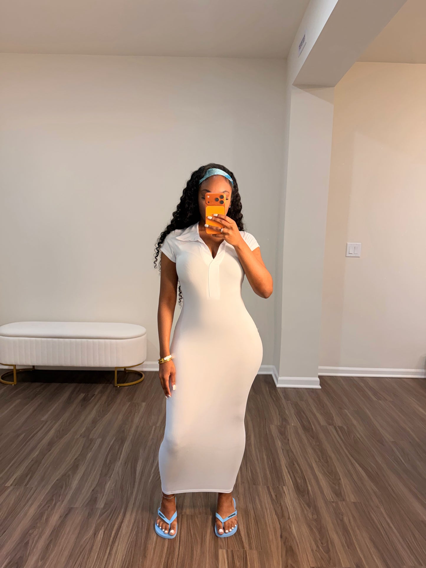 SunKiss Maxi Dress w/ Matching Headscarf