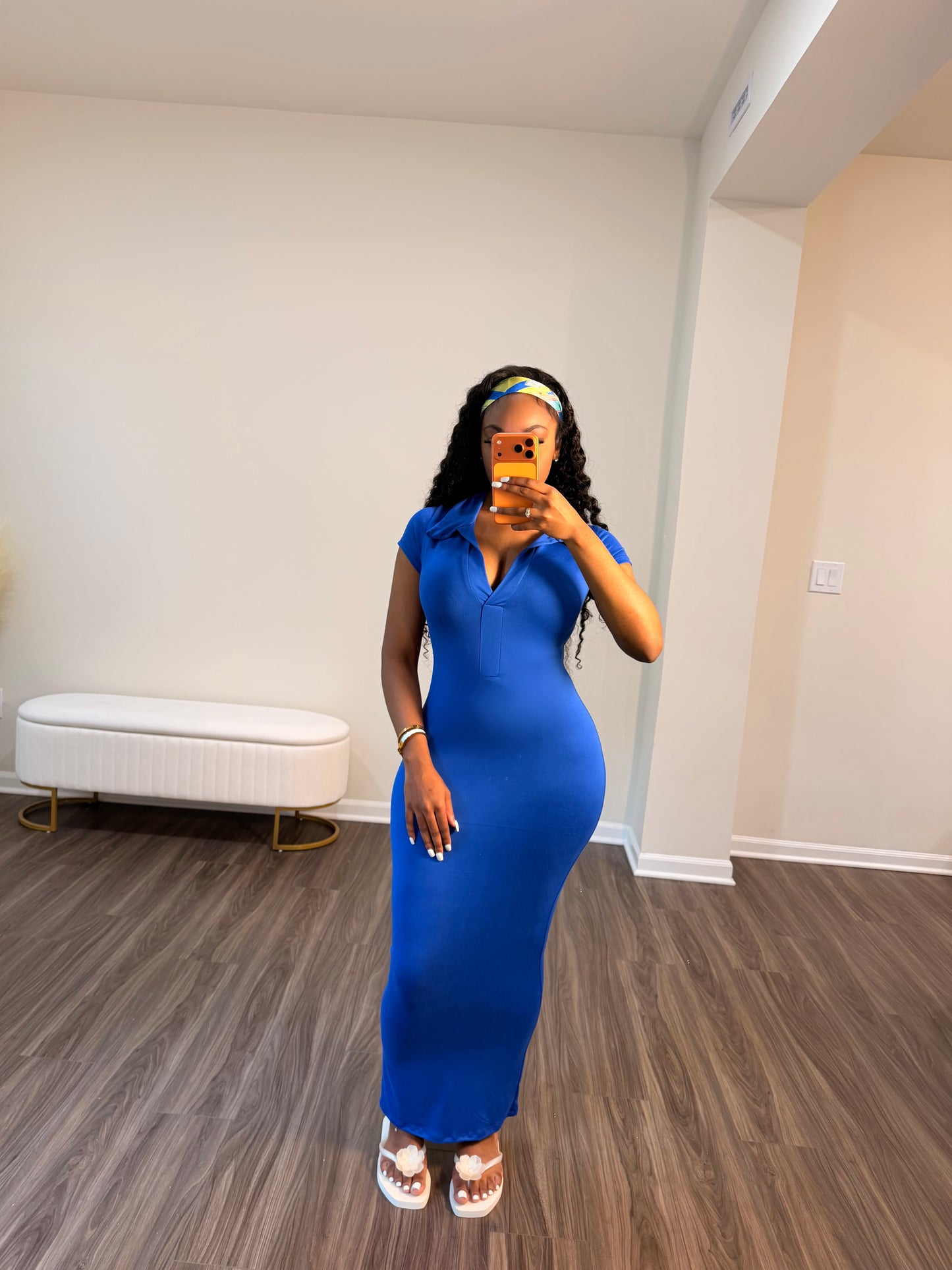 SunKiss Maxi Dress w/ Matching Headscarf